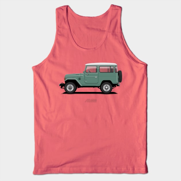 Land Cruiser FJ40 HardTop Green Tank Top by ARVwerks